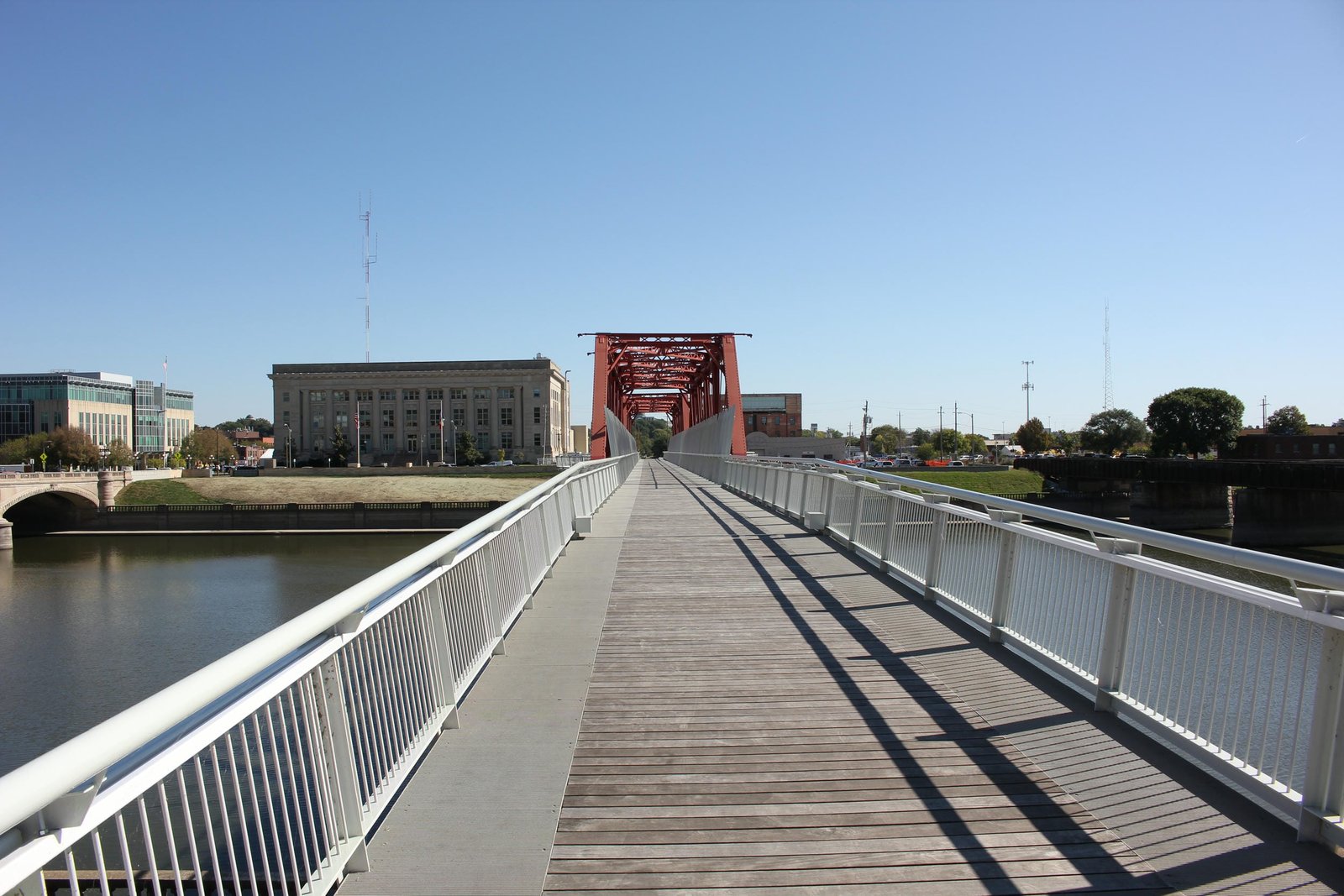Looking east